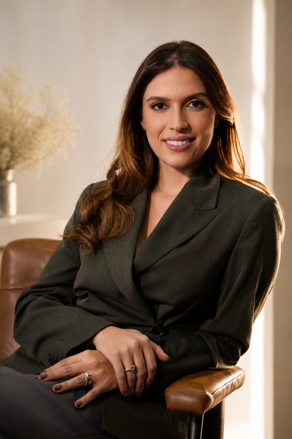 Dra. Aléxia Garcia em seu consultório
