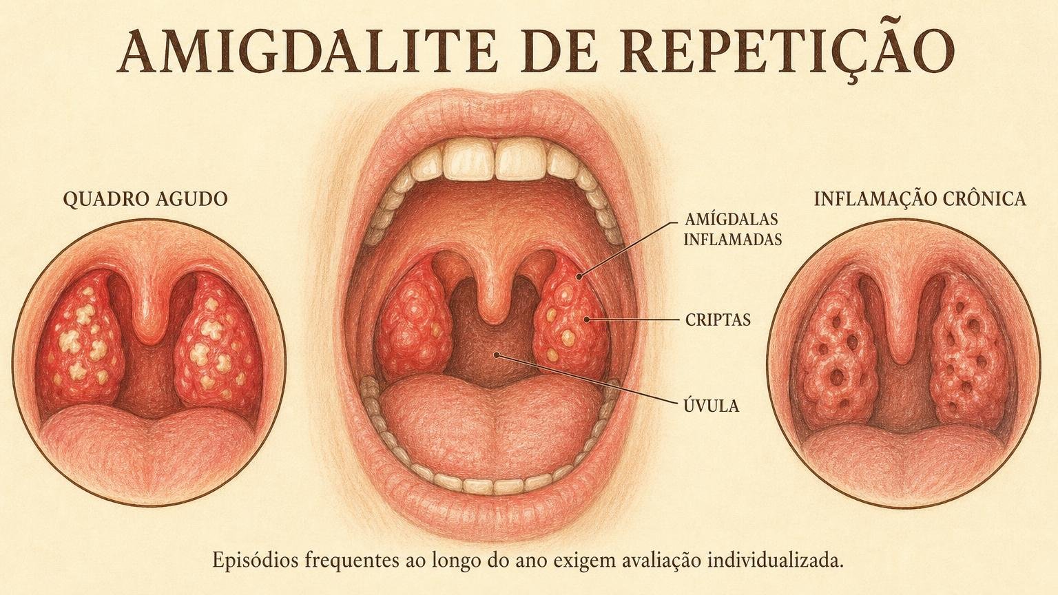Amigdalite de repetição no adulto: quando a cirurgia entra na conversa