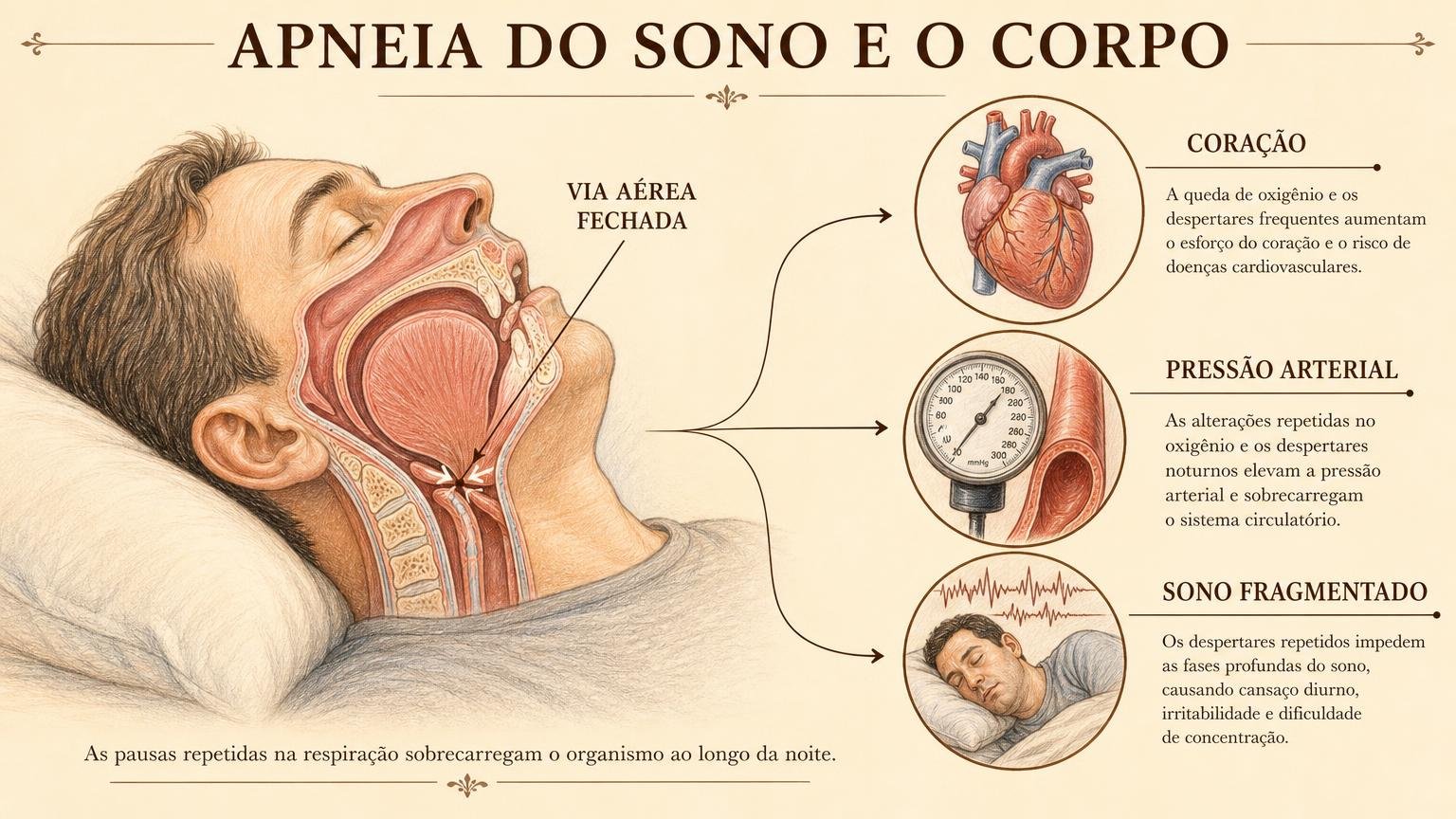Apneia do sono: o que acontece no corpo enquanto você dorme