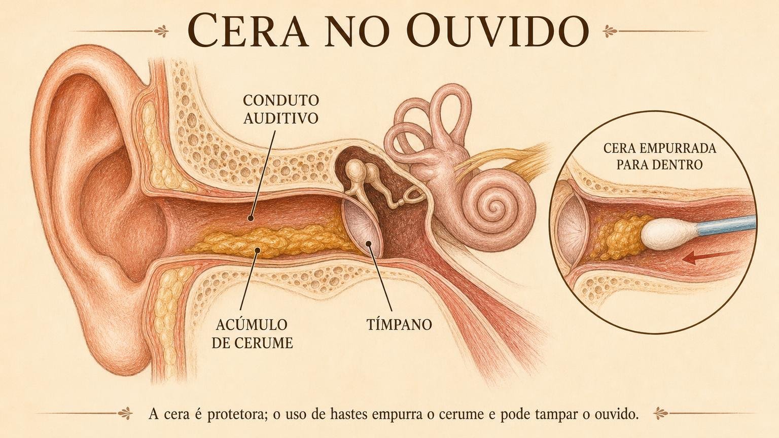 Cera no ouvido: o que fazer, o que nunca fazer e quando remover
