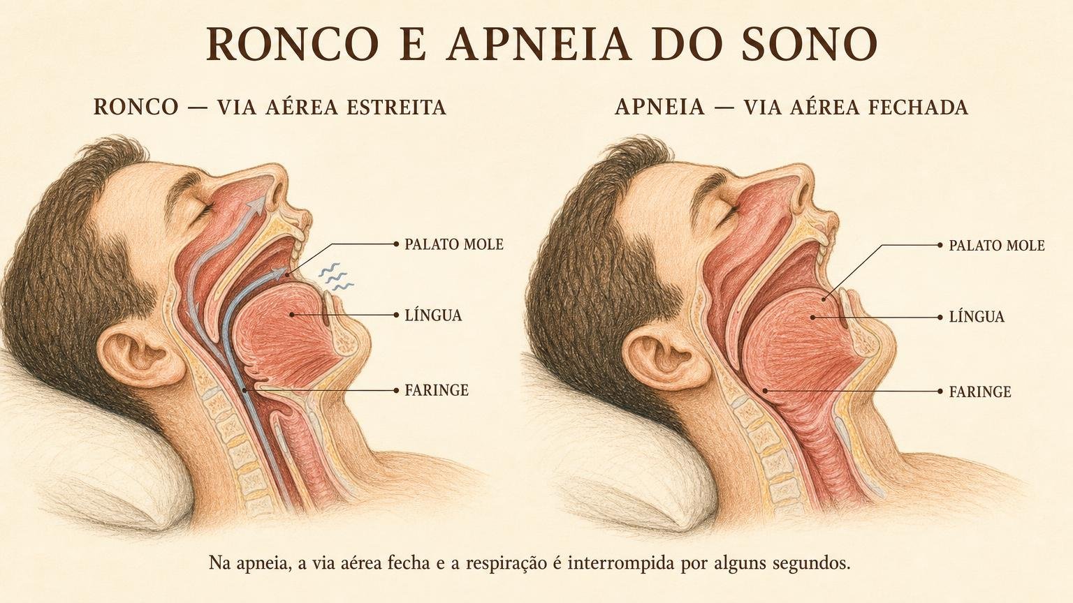 Ronco no adulto: quando é só incômodo e quando é sinal de apneia
