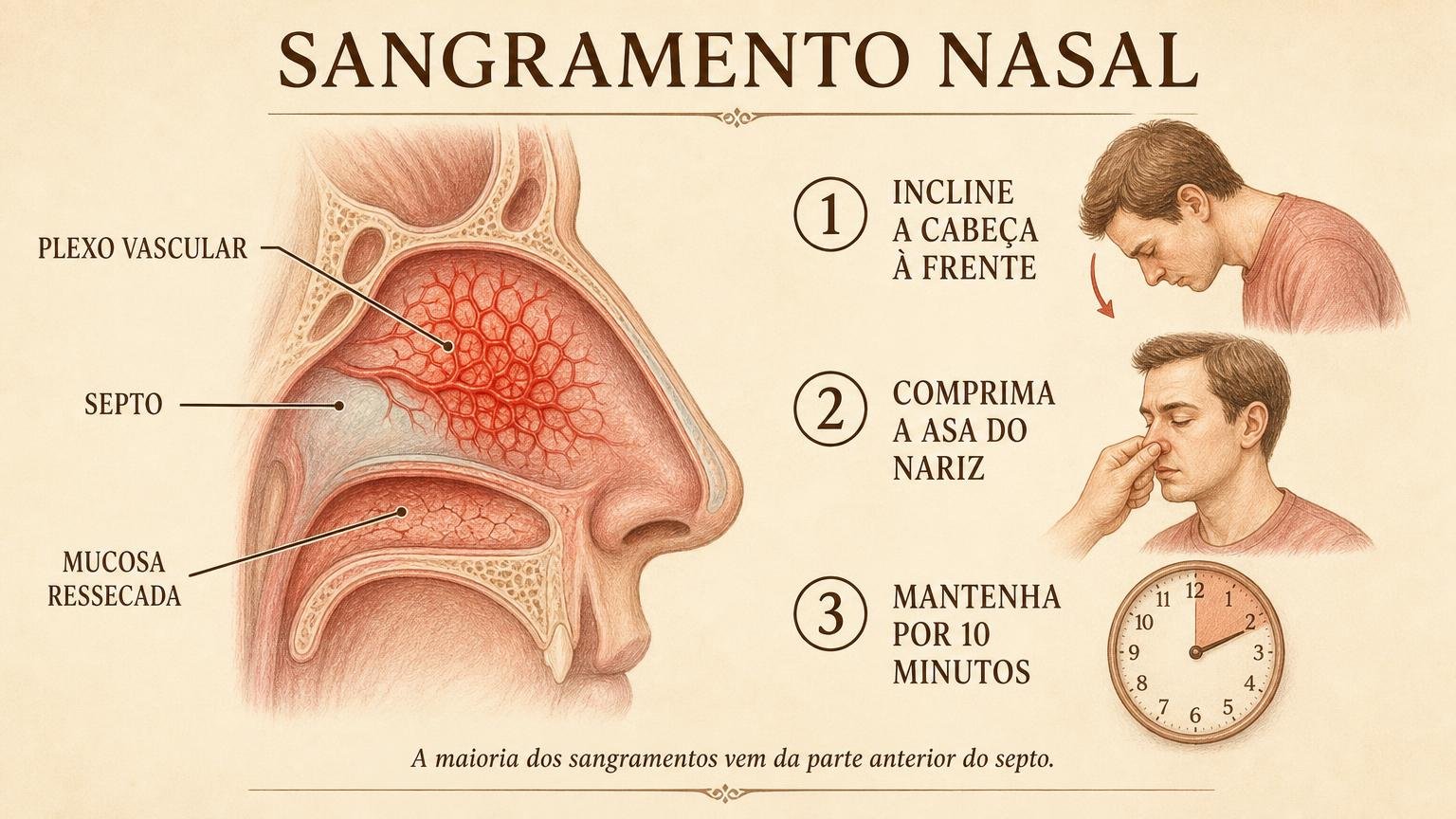 Sangramento nasal frequente: causas comuns e o que fazer na hora